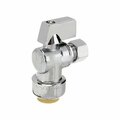 American Imaginations 0.5 in. Unique Chrome Ball Valve in Stainless Steel-Brass AI-37933